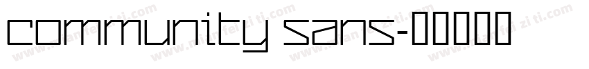 Community Sans字体转换